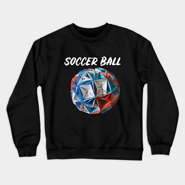 Soccer ball origami Crewneck Sweatshirt by MentePaper